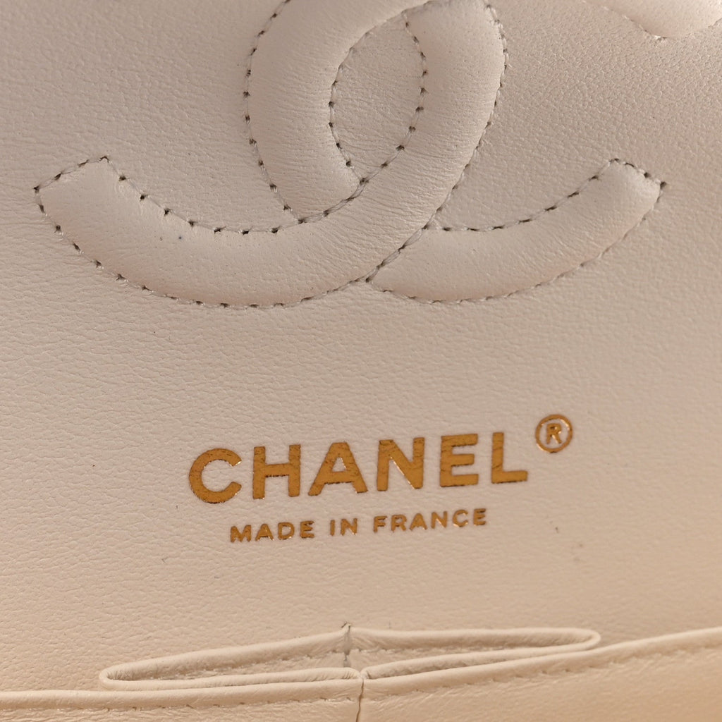 Caviar Quilted Small Double Flap White