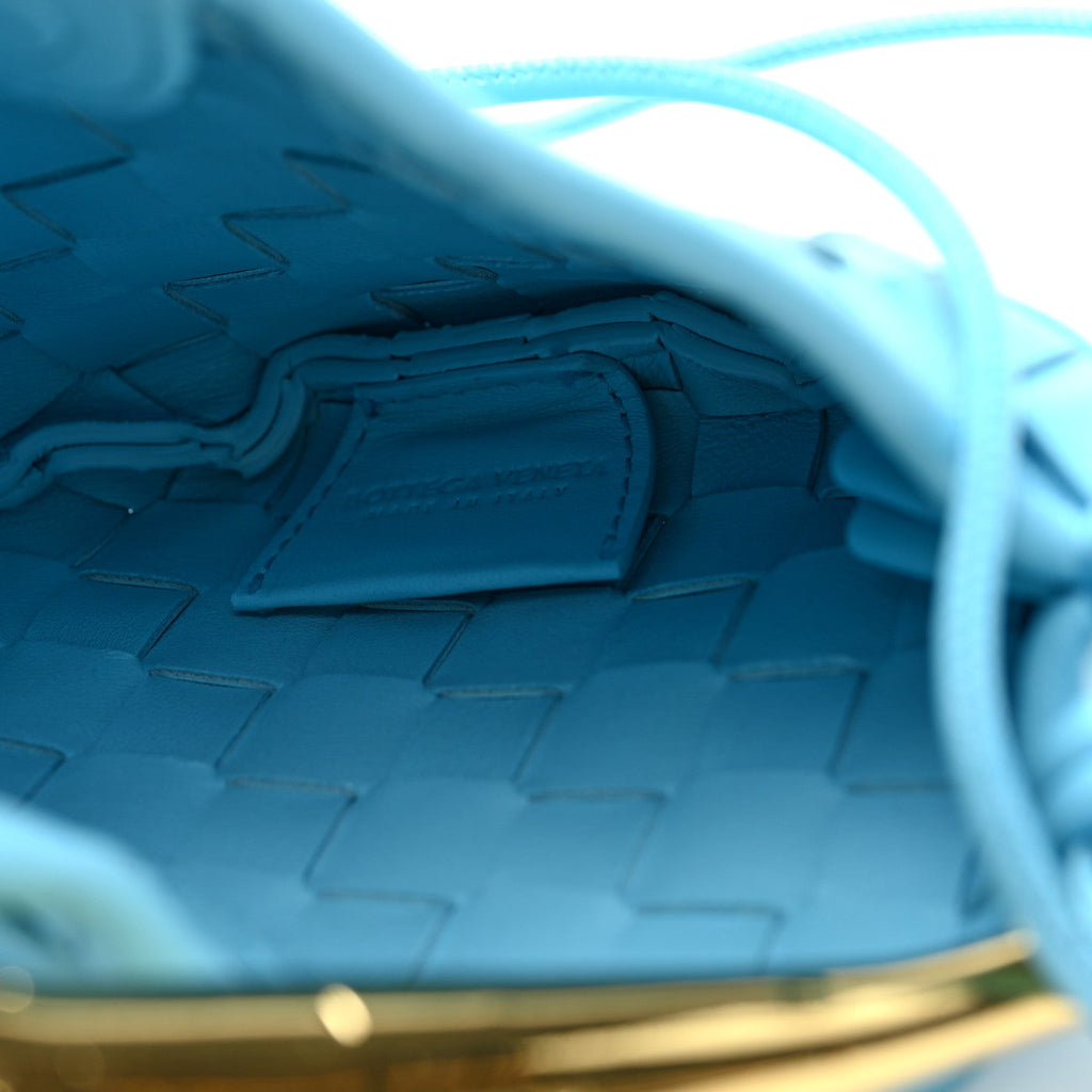 Nappa Intrecciato Mini Sardine Bag Turquoise