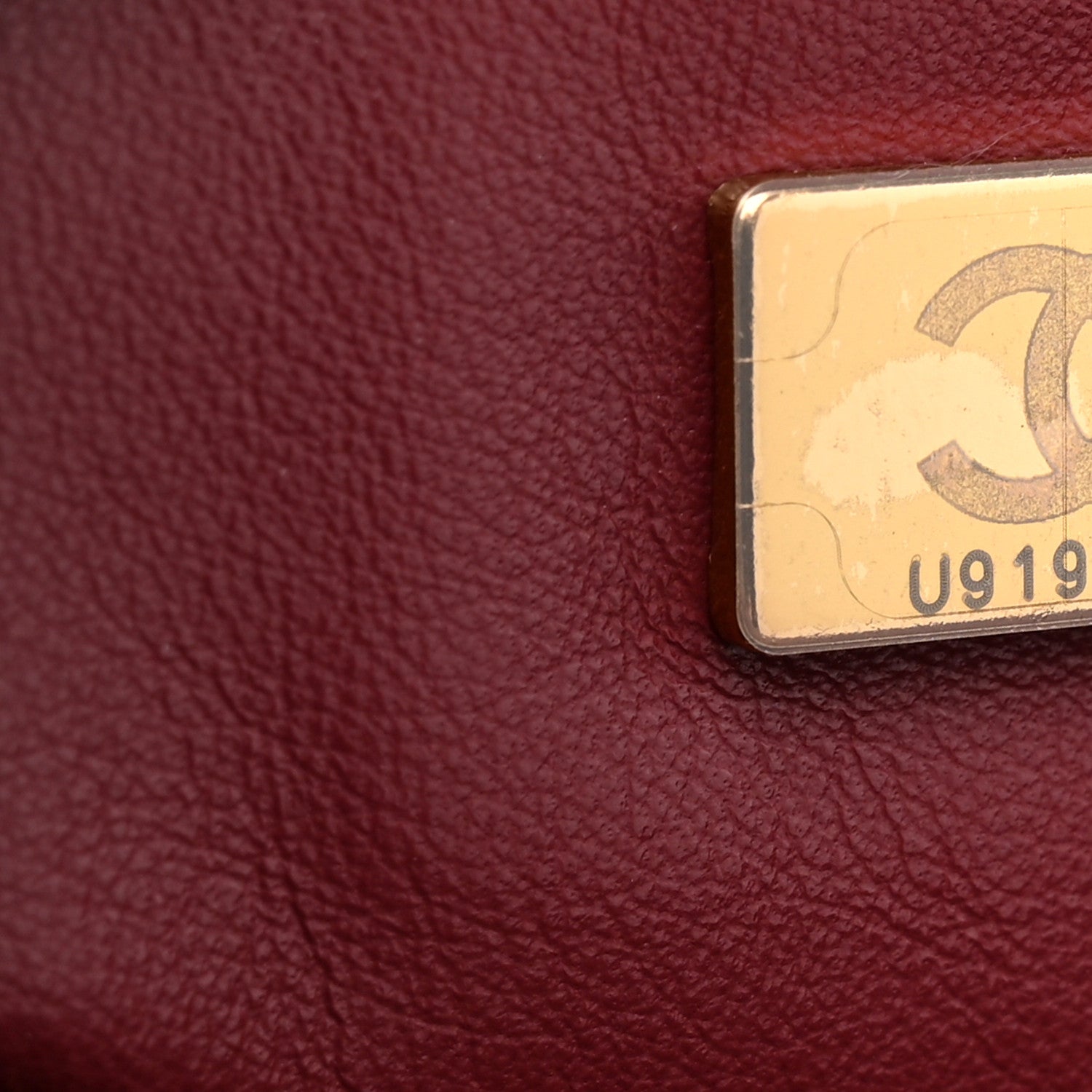 Grained Calfskin Small Souplissimo Maxi Flap Burgundy
