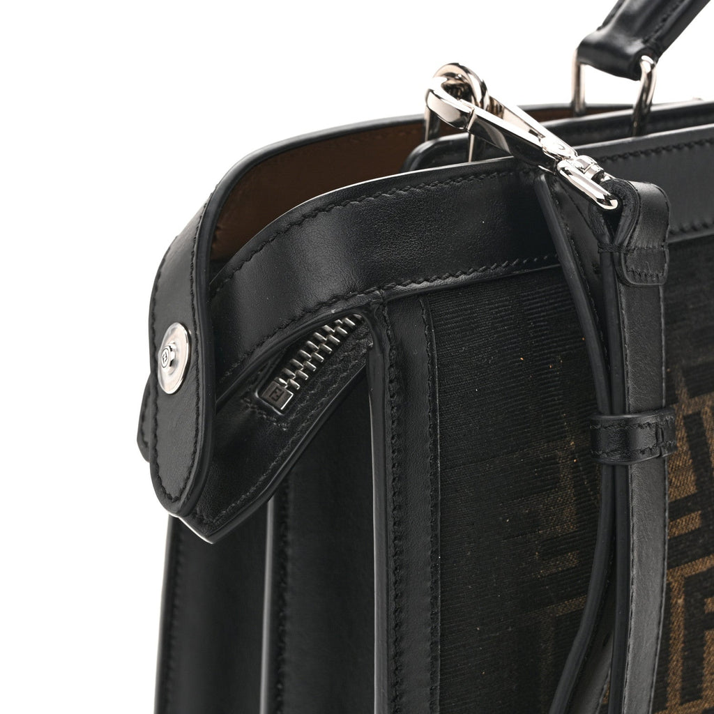 FF Vitello King Jacquard 1974 Medium Peekaboo I SEE U Satchel Brown