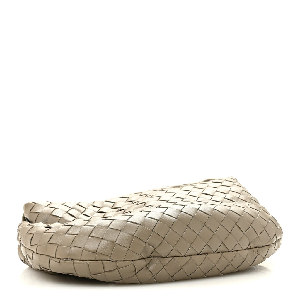 Nappa Intrecciato Teen Jodie Hobo Taupe Grey