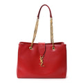 Grain De Poudre Classic Monogram Shopping Bag Red