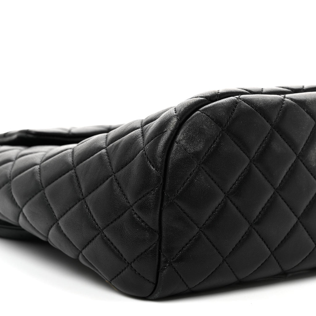 Lambskin Quilted Small Urban Spirit Backpack Black
