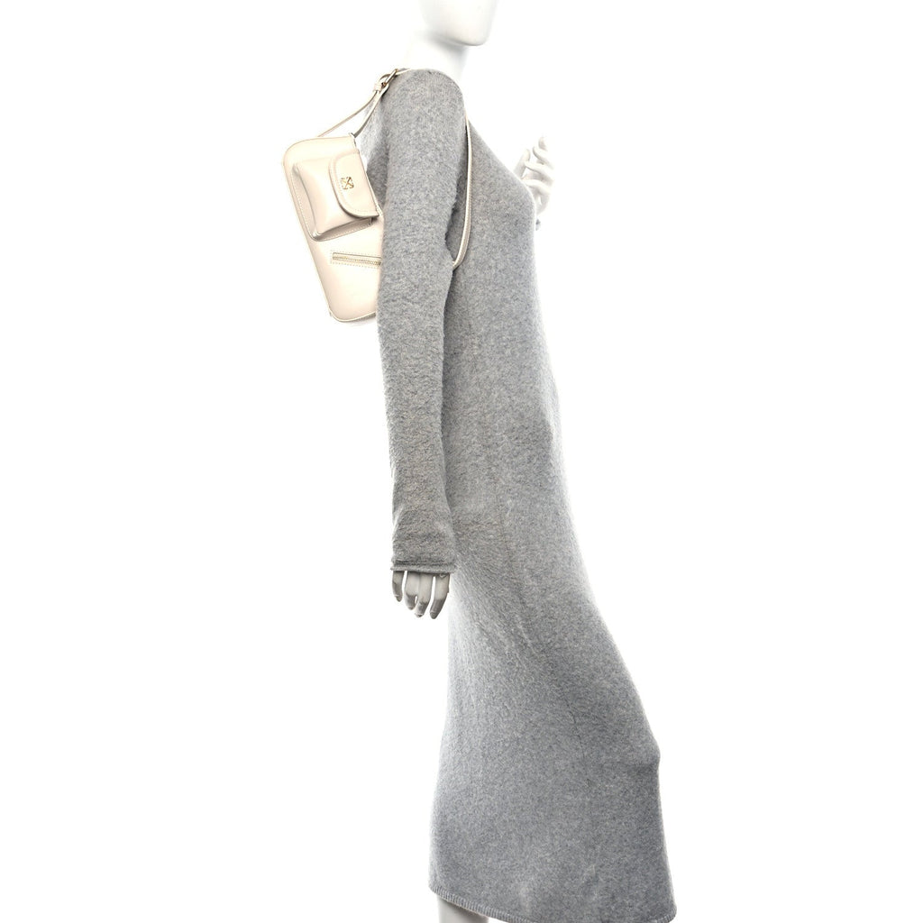 Calfskin Jitney Hobo Cream