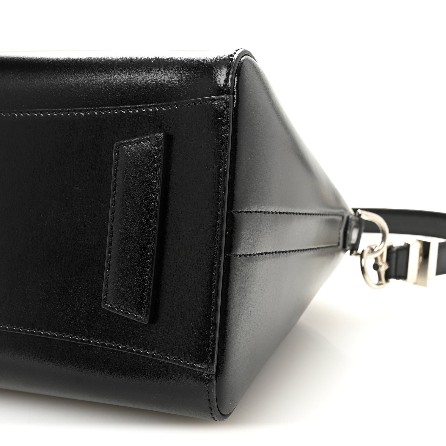 Shiny Lord Calfskin Small Antigona Black
