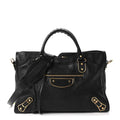 Chevre Gold Metallic Edge Hardware City Black