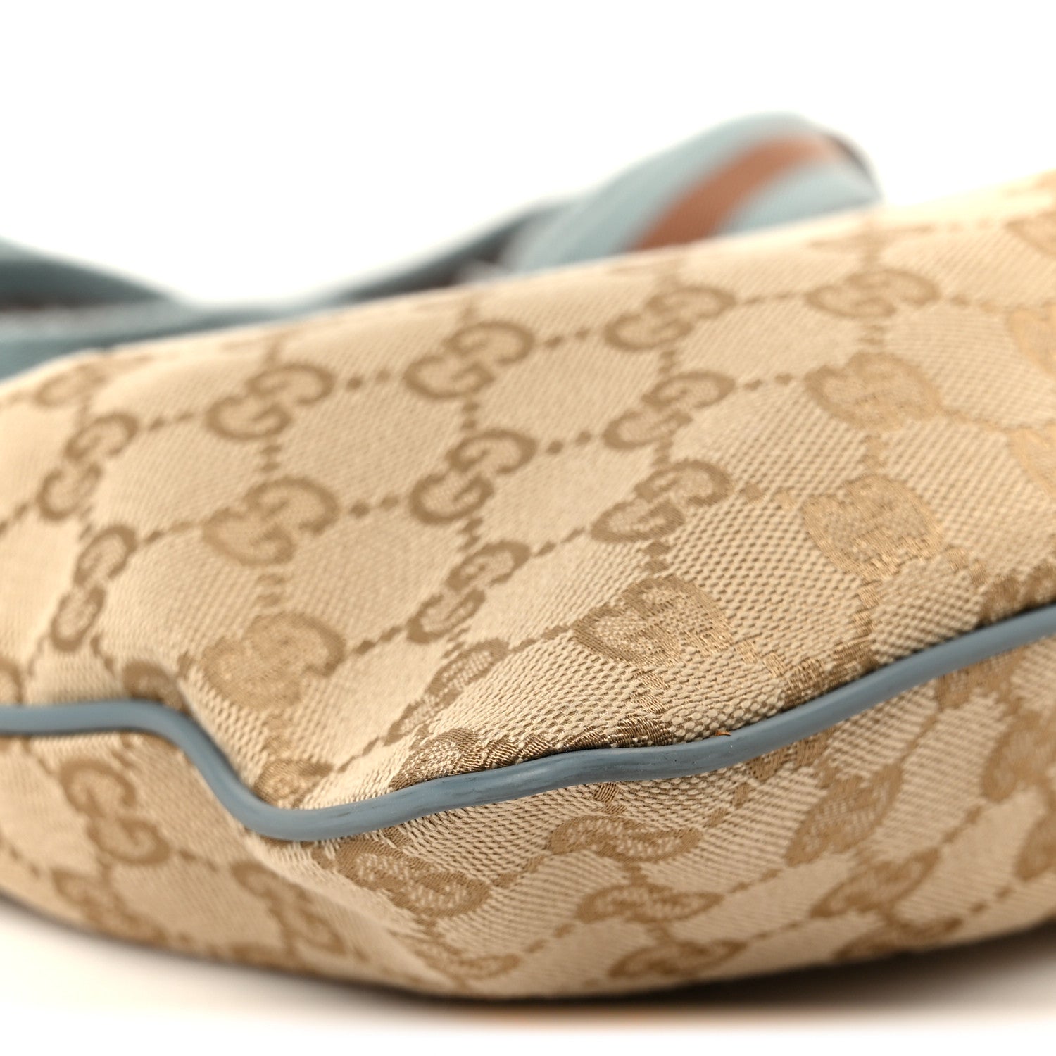 Monogram Web Small Flat Messenger Bag Blue