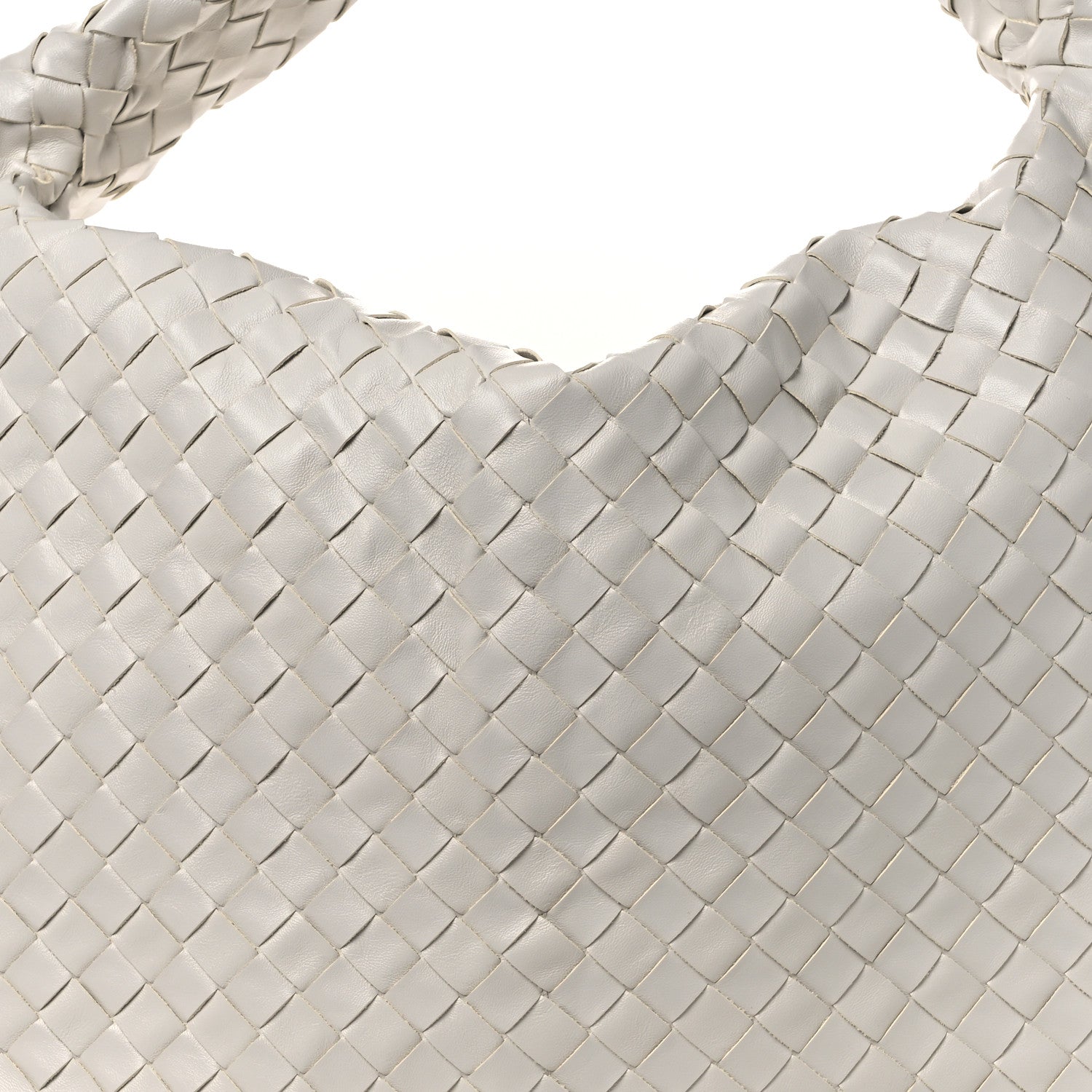 Calfskin Intrecciato Large Hop White