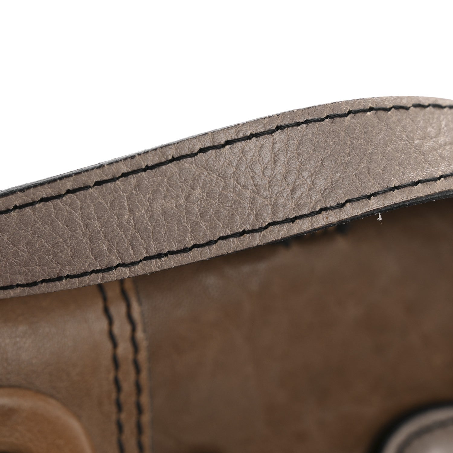 Calfskin B Bag Brown Grey