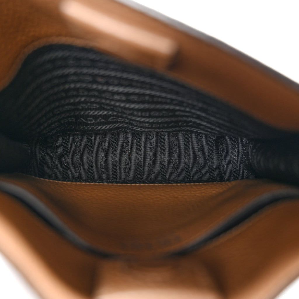 Vitello Daino Soft Mini Hobo Messenger Bag Caramel