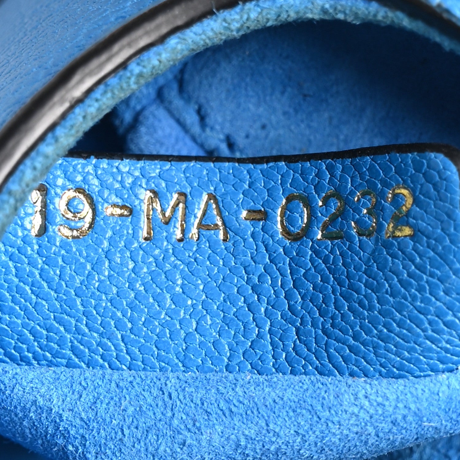 Goatskin Micro Saddle Bag With Strap Blue