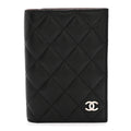 Caviar Quilted Passport Holder Black