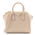 Shiny Lord Calfskin Mini Antigona Natural Beige
