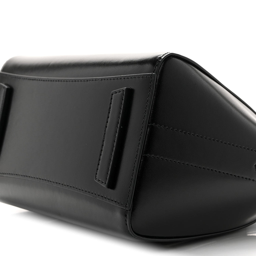 Box Calfskin Mini Lock Antigona Shoulder Bag Black