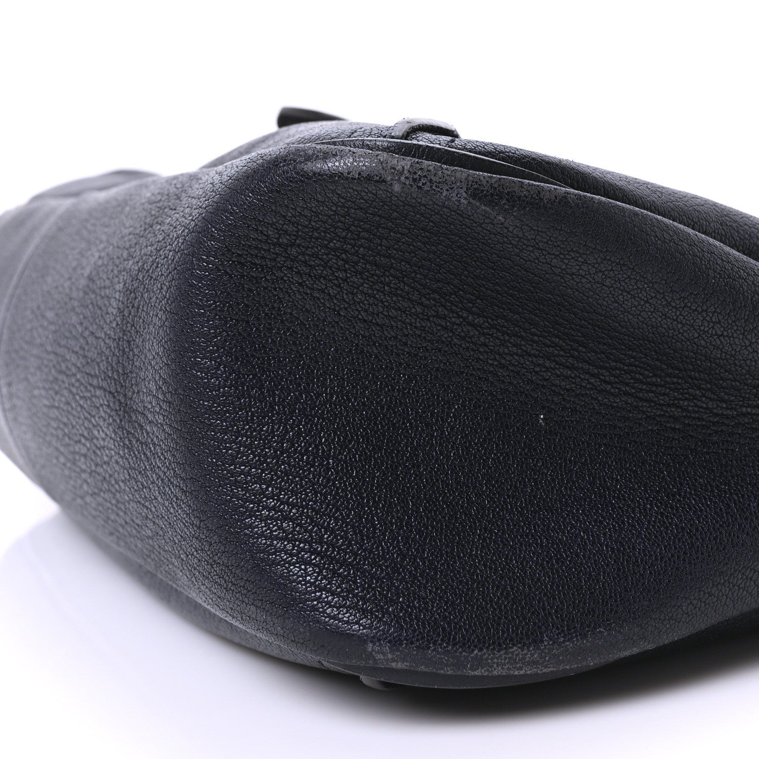 Grained Lambskin Calfskin Medium Lexa Shoulder Bag Navy