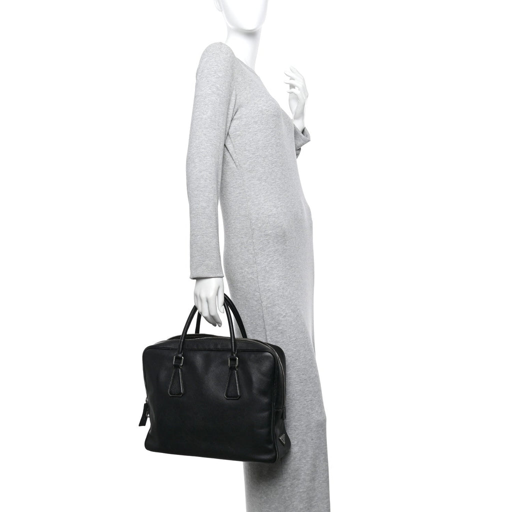 Saffiano Travel Briefcase Black