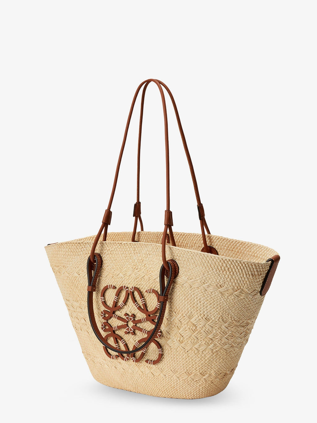 Loewe Women Paula's Ibiza -Anagram Raffia And Leather Shoulder Bag