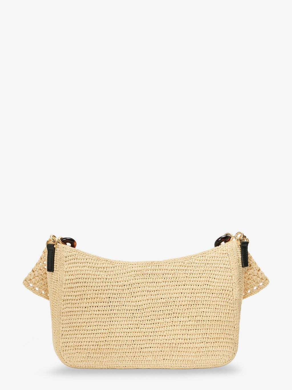Loewe Women Paula's Ibiza -Ola Medium Raffia Shoulder Bag With Metal Logo Lettering