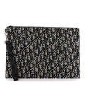 Oblique A4 Flat Pouch Clutch Blue