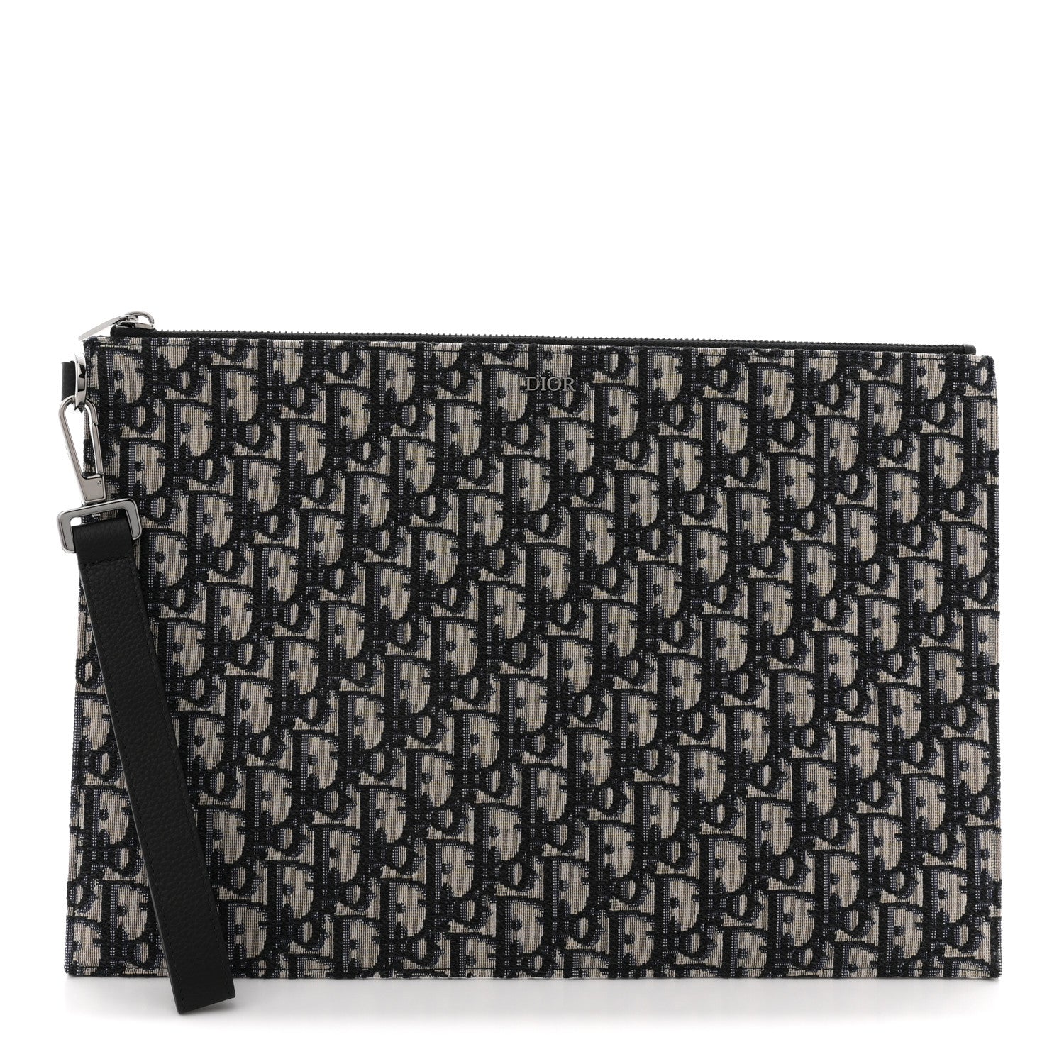 Oblique A4 Flat Pouch Clutch Blue