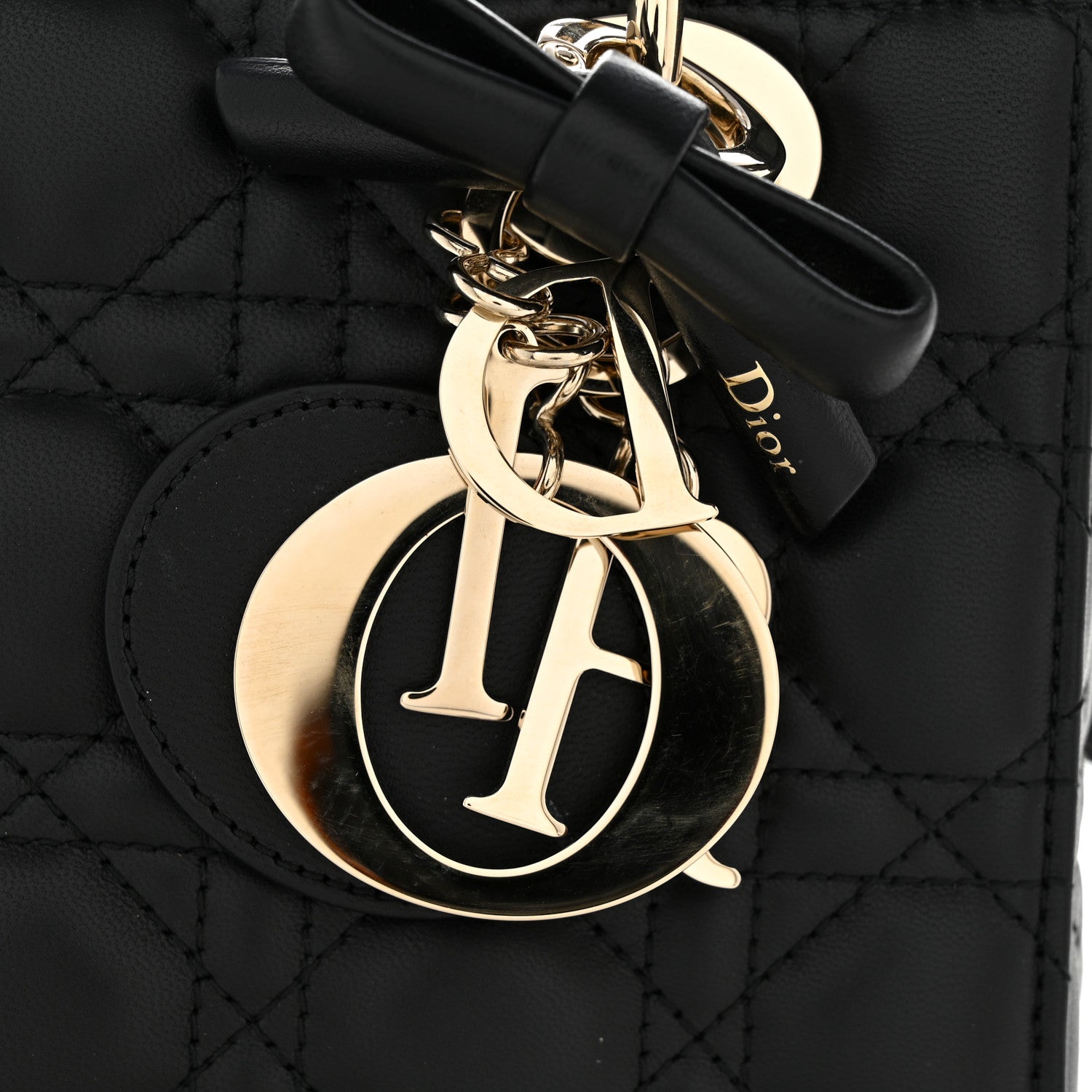 Lambskin Cannage Small Lady Dior Black