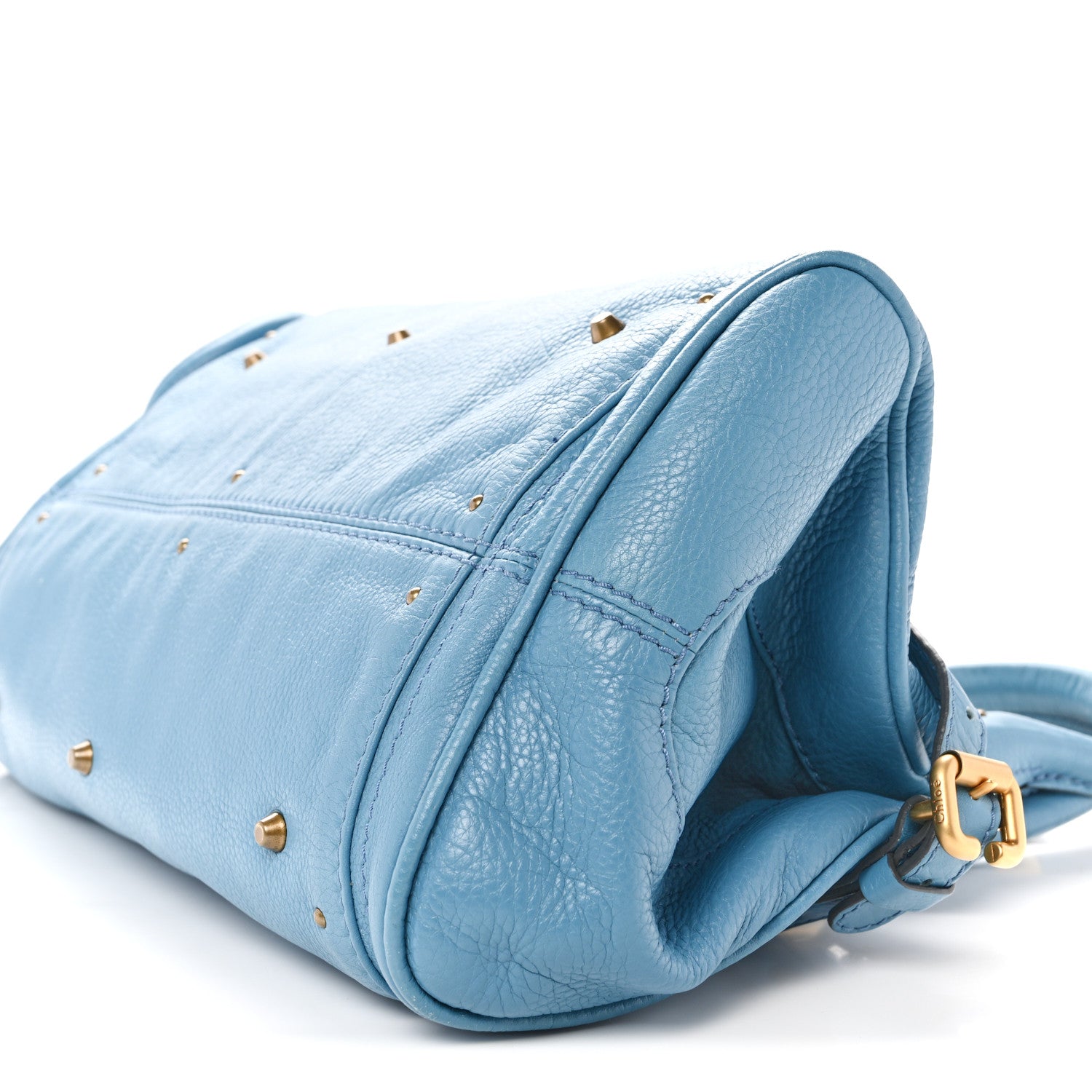Calfskin Medium Paddington Satchel Light Blue