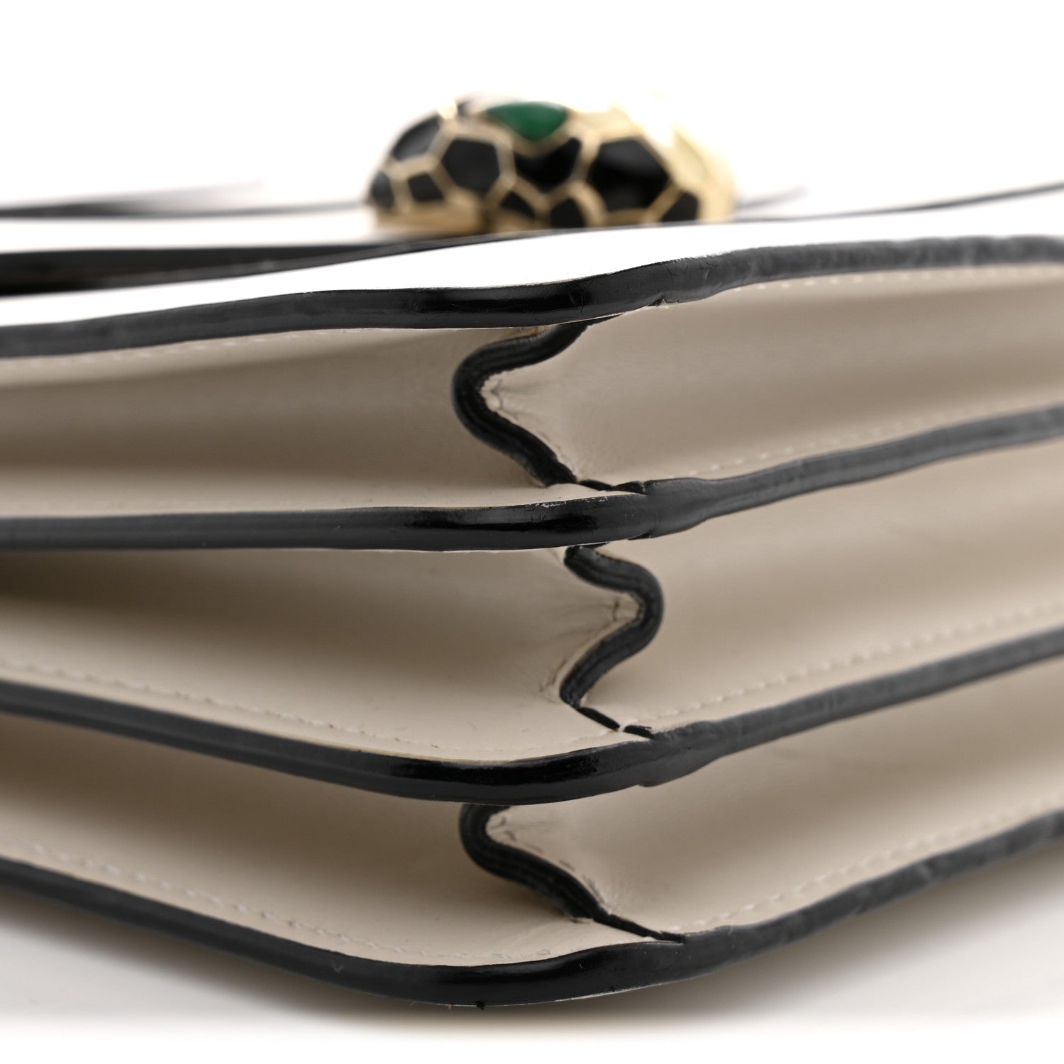 Calfskin Serpenti Forever Top Handle White