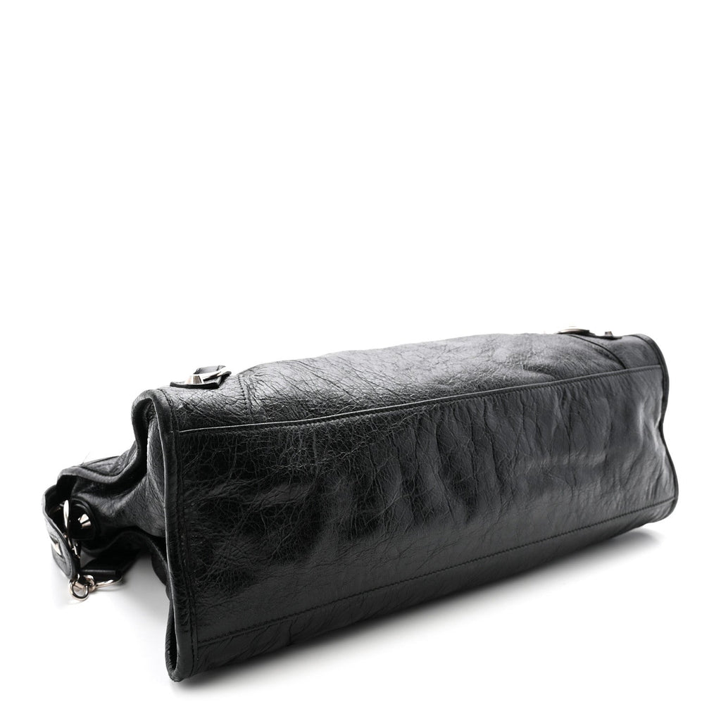 Agneau Classic Silver Hardware City Black