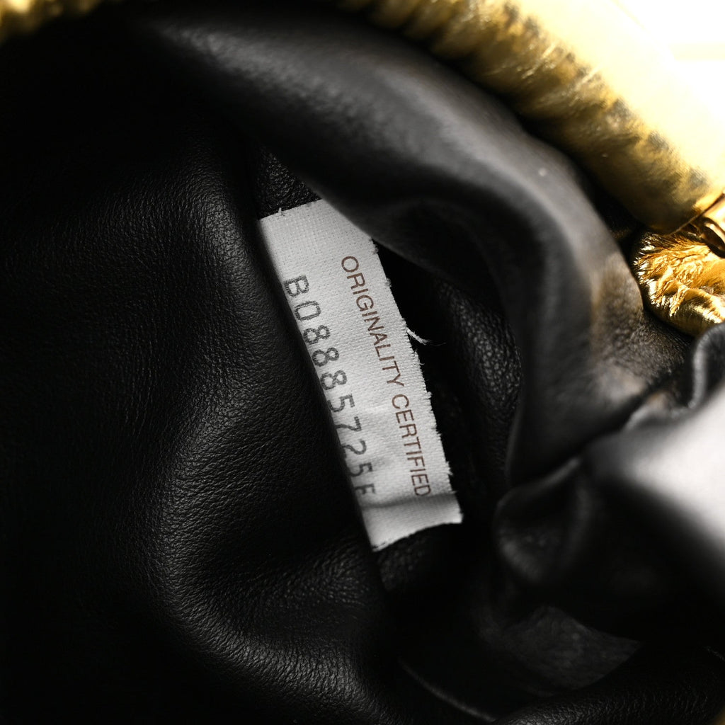 Metallic Bark Calfskin The Mini Pouch Gold