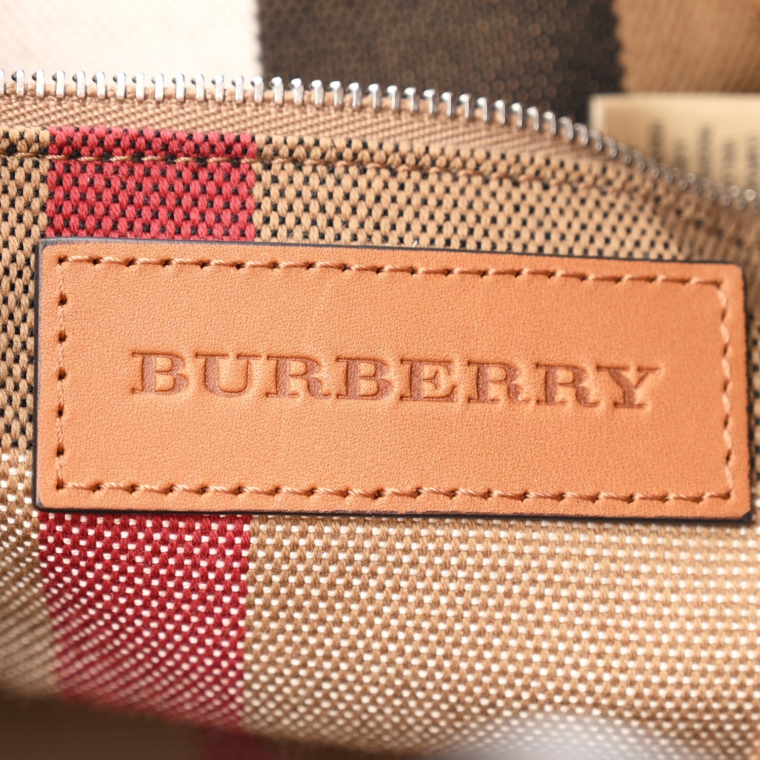 Grainy Calfskin House Check Small Maidstone Saddle Brown