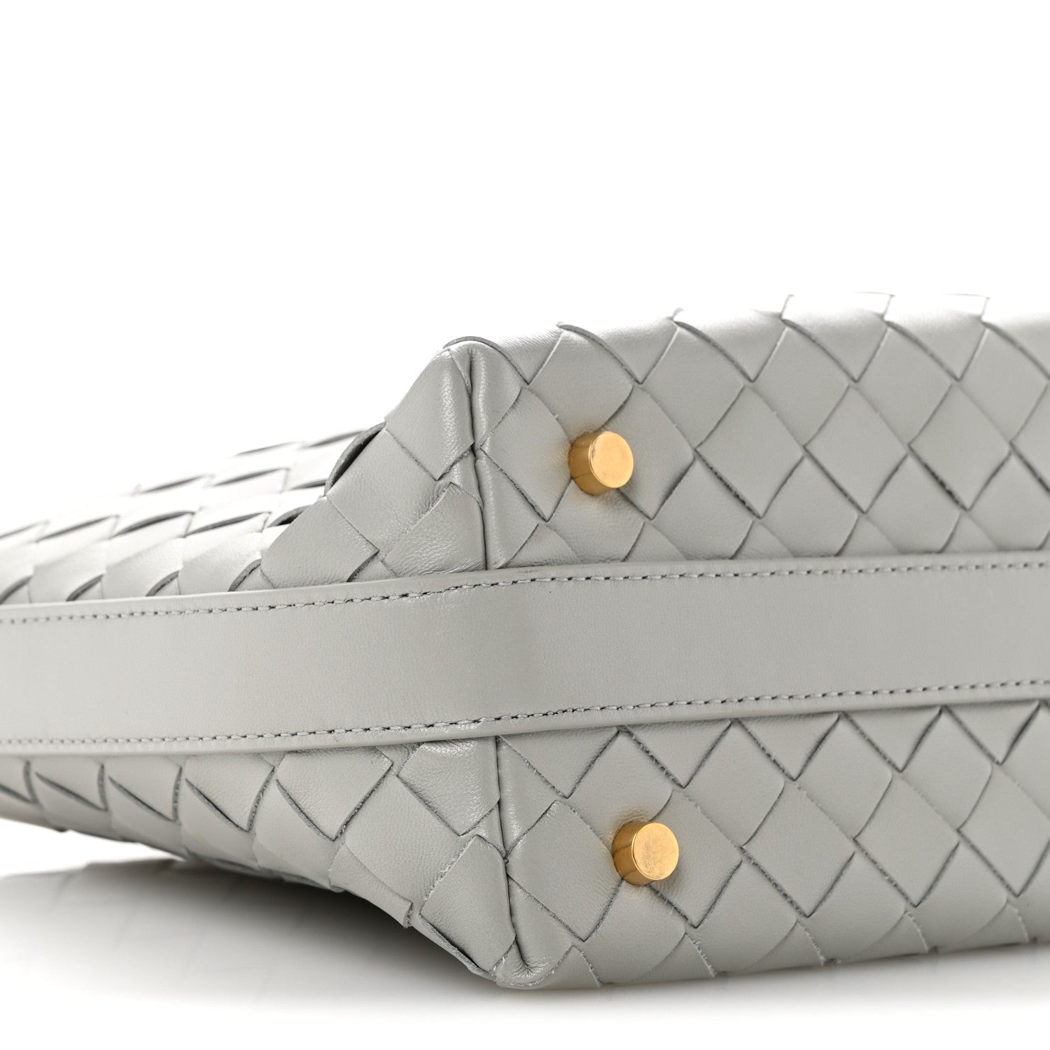 Calfskin Nappa Intrecciato Mini Wallace Agate Grey