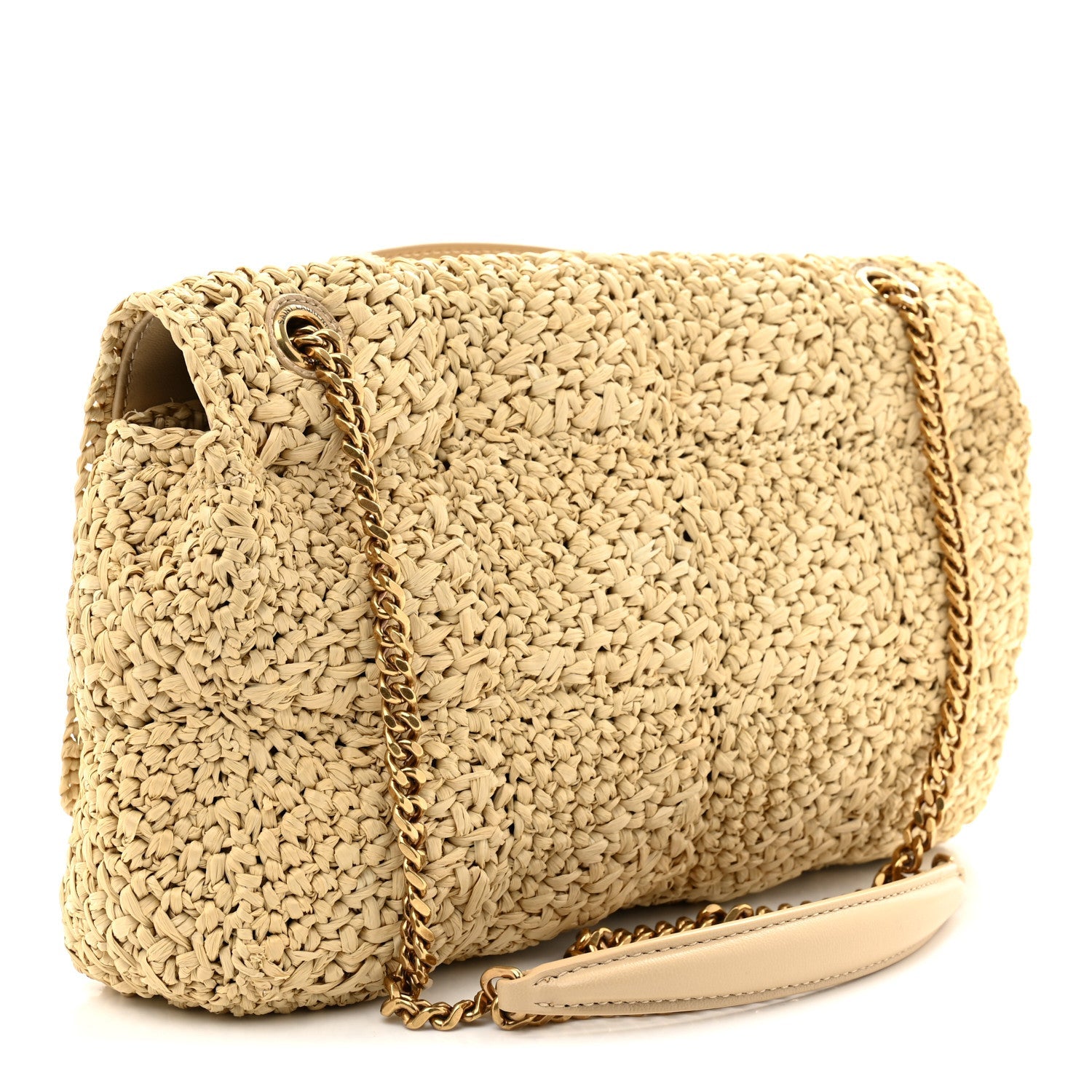 Raffia Monogram Medium Jamie Natural Avorio