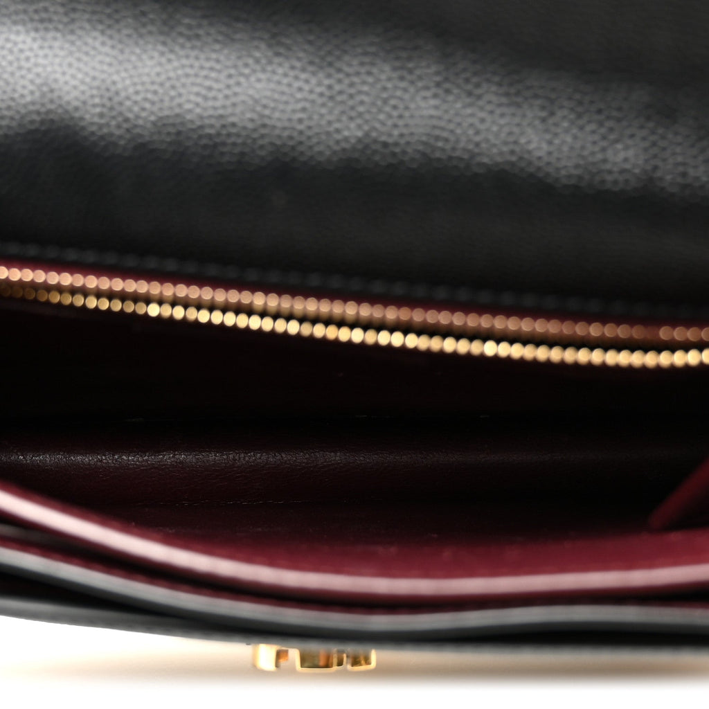 Grain De Poudre Monogram Cassandra Clasp Bag Black
