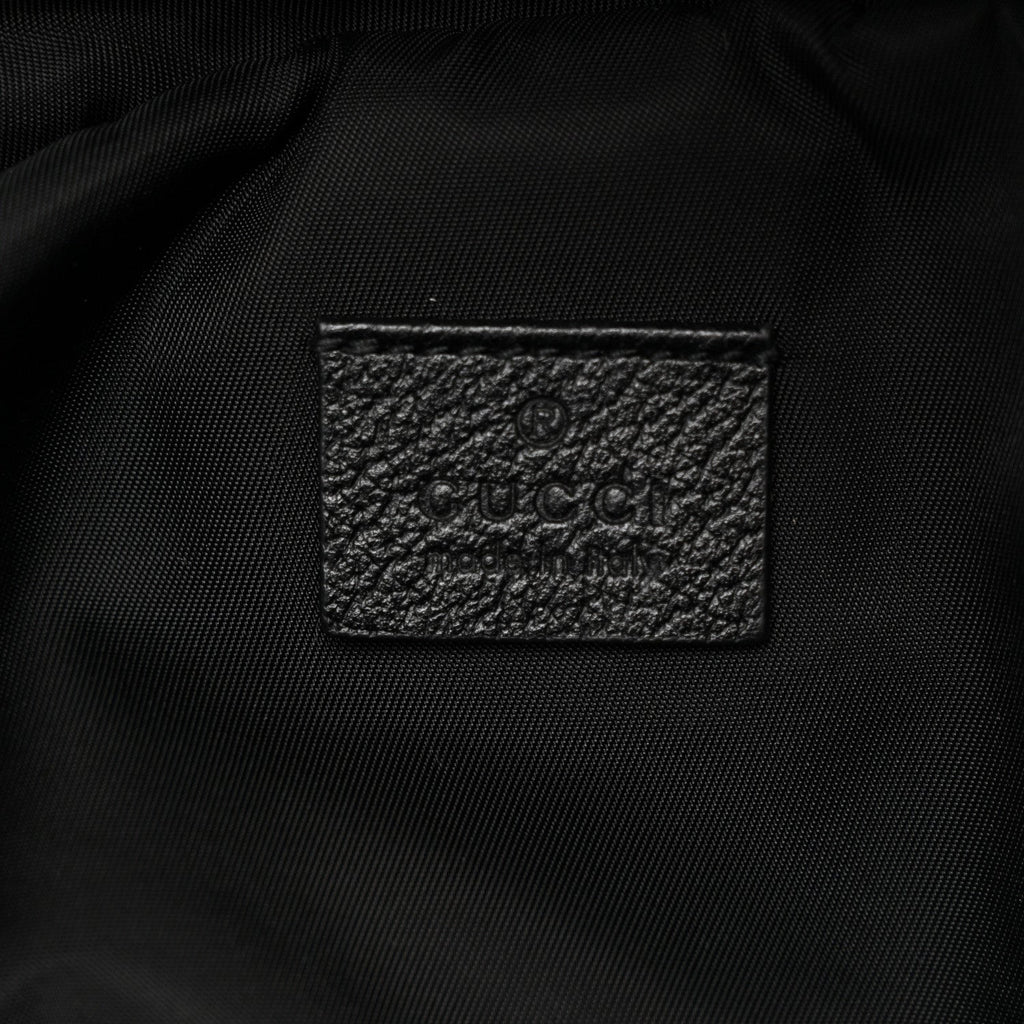 Nylon 80s Logo Patch Belt Bag Black