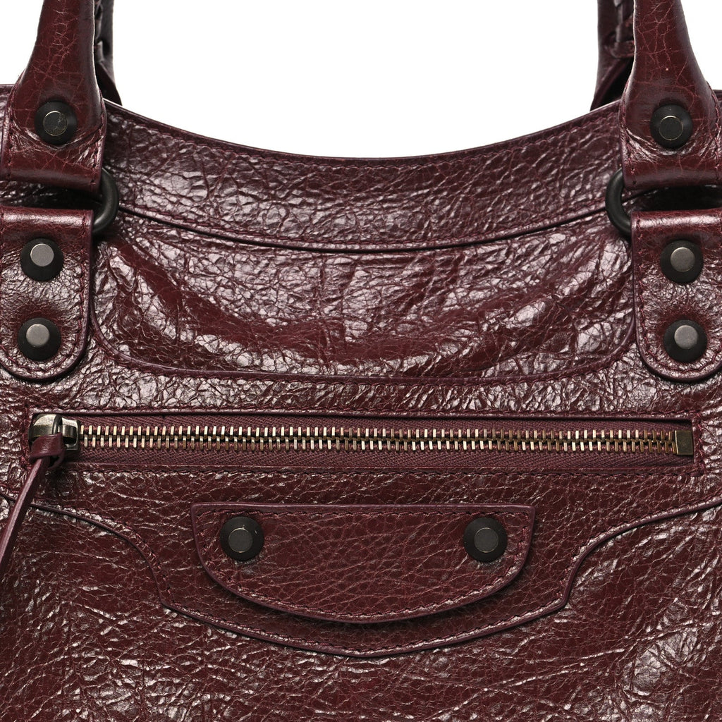 Agneau Classic Hardware Medium Le City Dark Burgundy