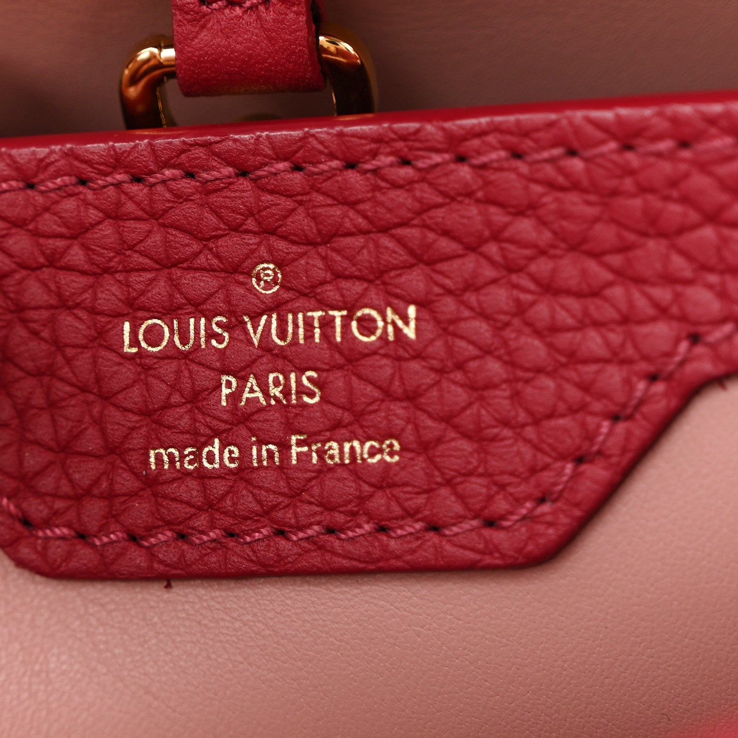 Taurillon Embellished Flower Capucines BB Dark Pink