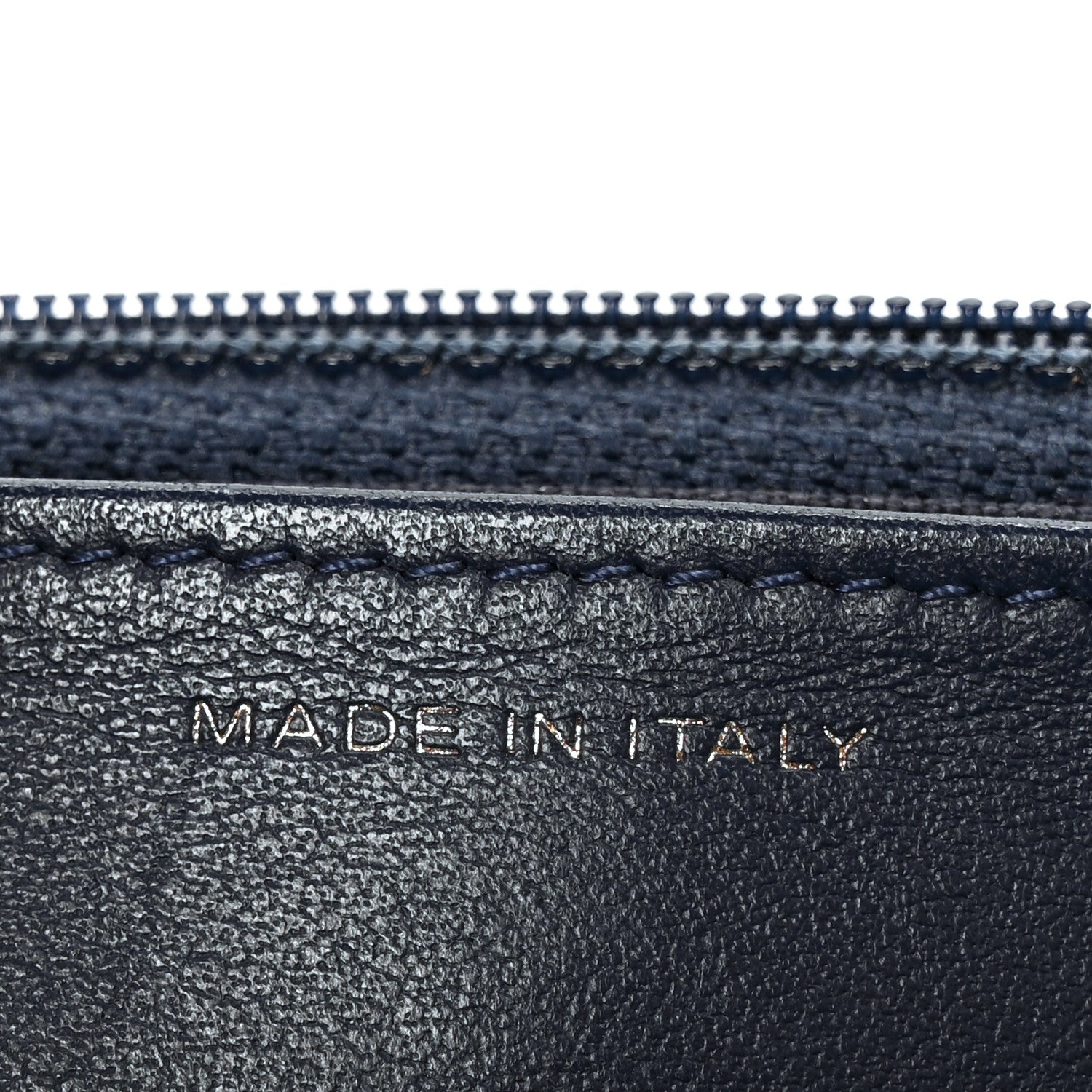 Caviar Quilted Wallet on Chain WOC Navy Blue