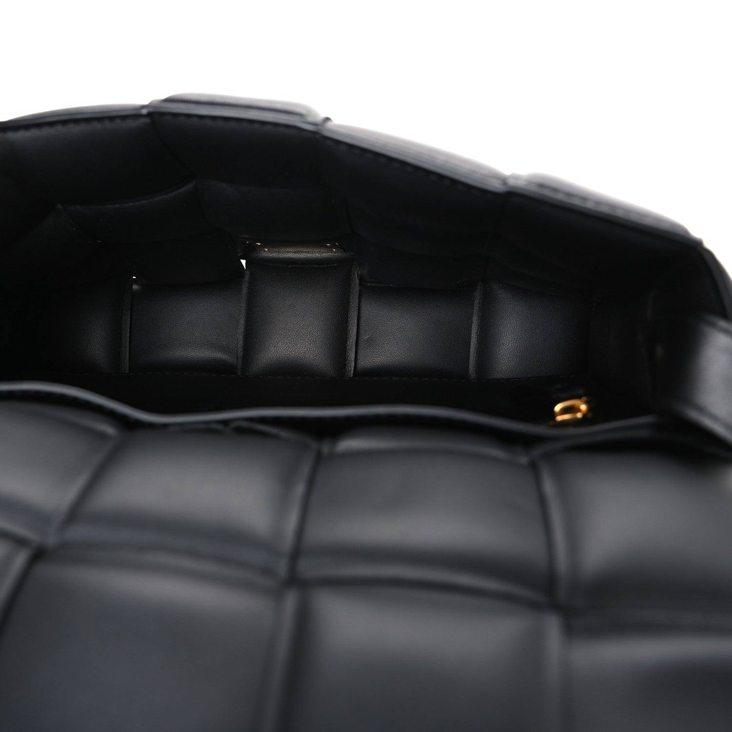 Nappa Maxi Intreccio Padded Cassette Crossbody Bag Black