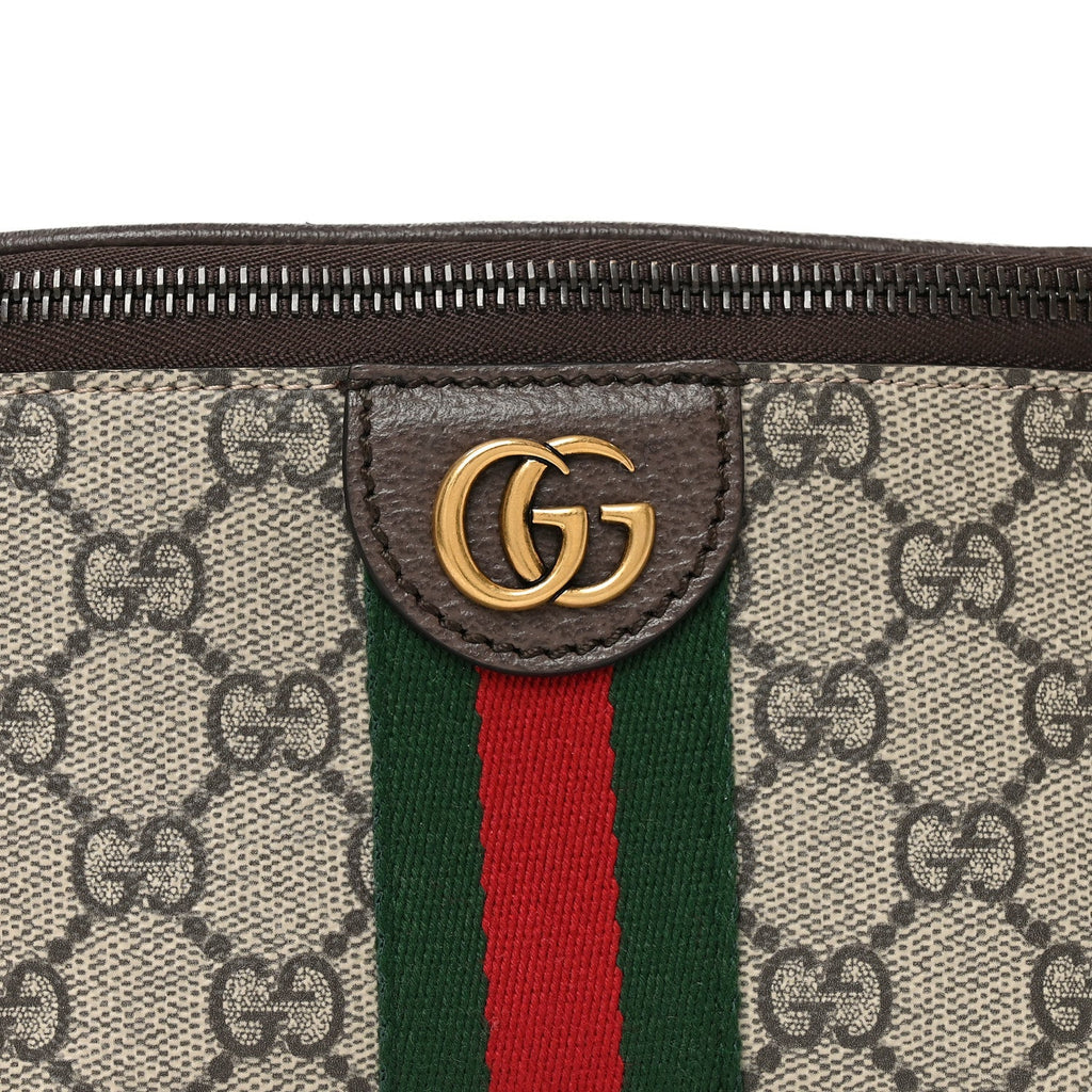 GG Supreme Monogram Web Small Ophidia Belt Bag Beige Ebony New Acero