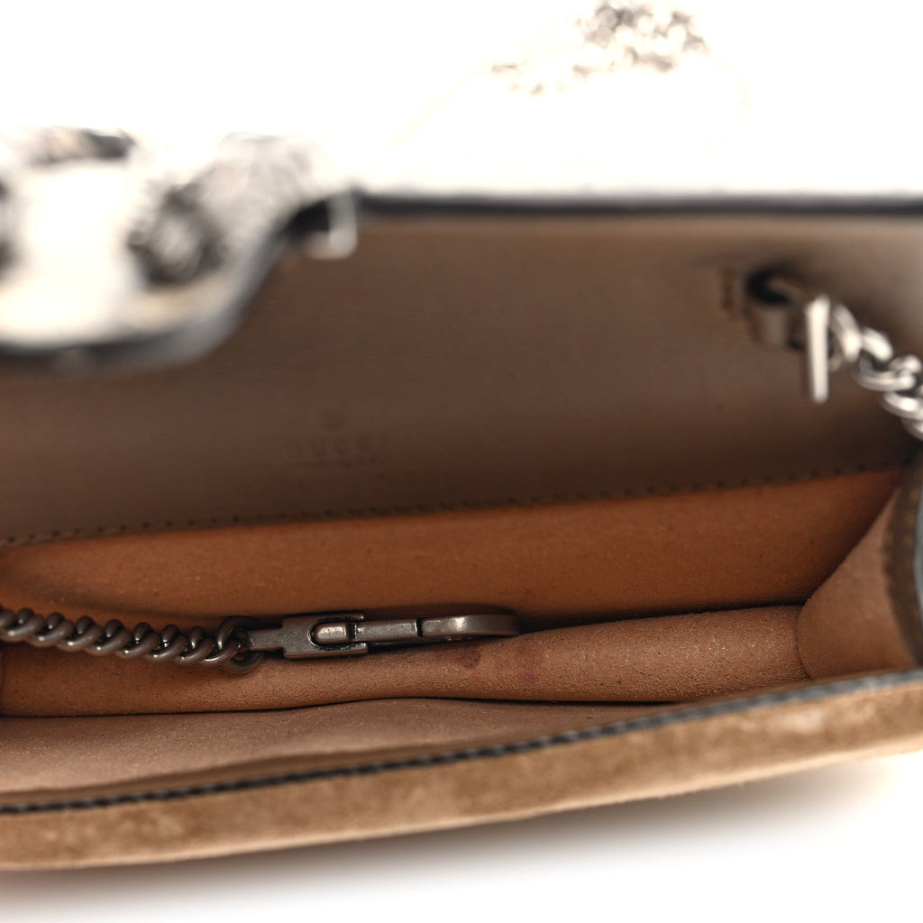 GG Supreme Monogram Super Mini Dionysus Shoulder Bag Taupe