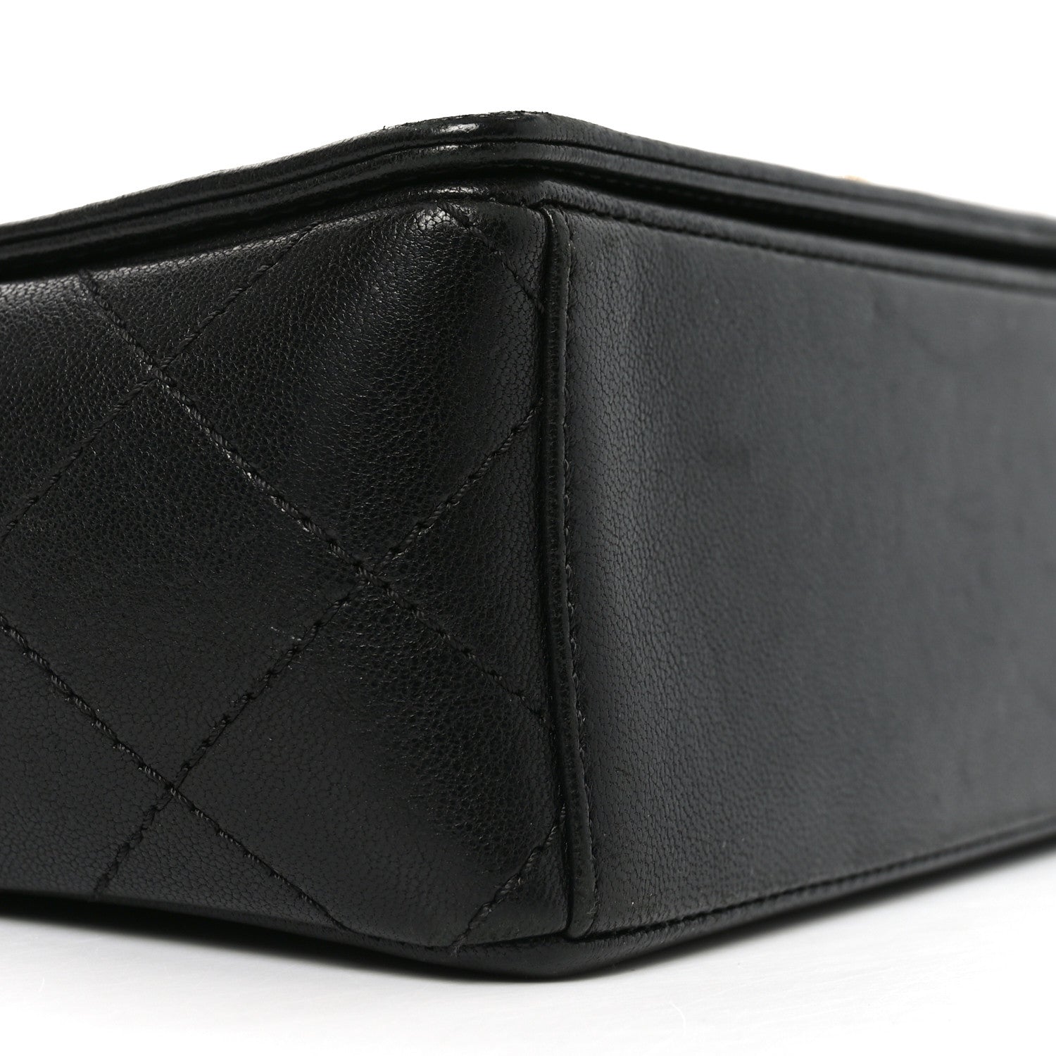 Sheepskin Quilted Vintage Mademoiselle Flap Black