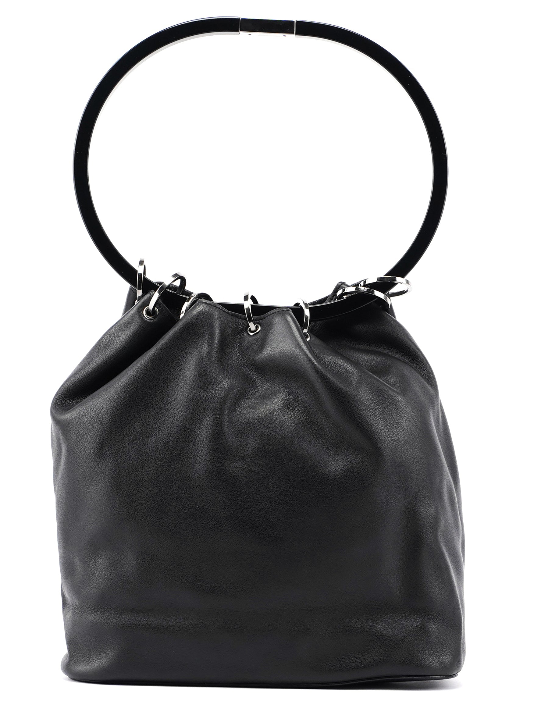 Fall 1999 Black Leather Loop Shoulder Bag
