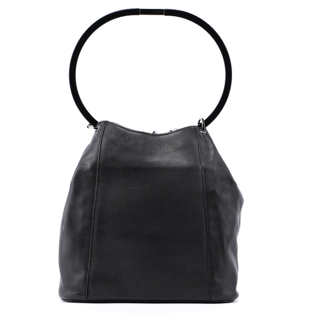 Fall 1999 Black Leather Loop Shoulder Bag