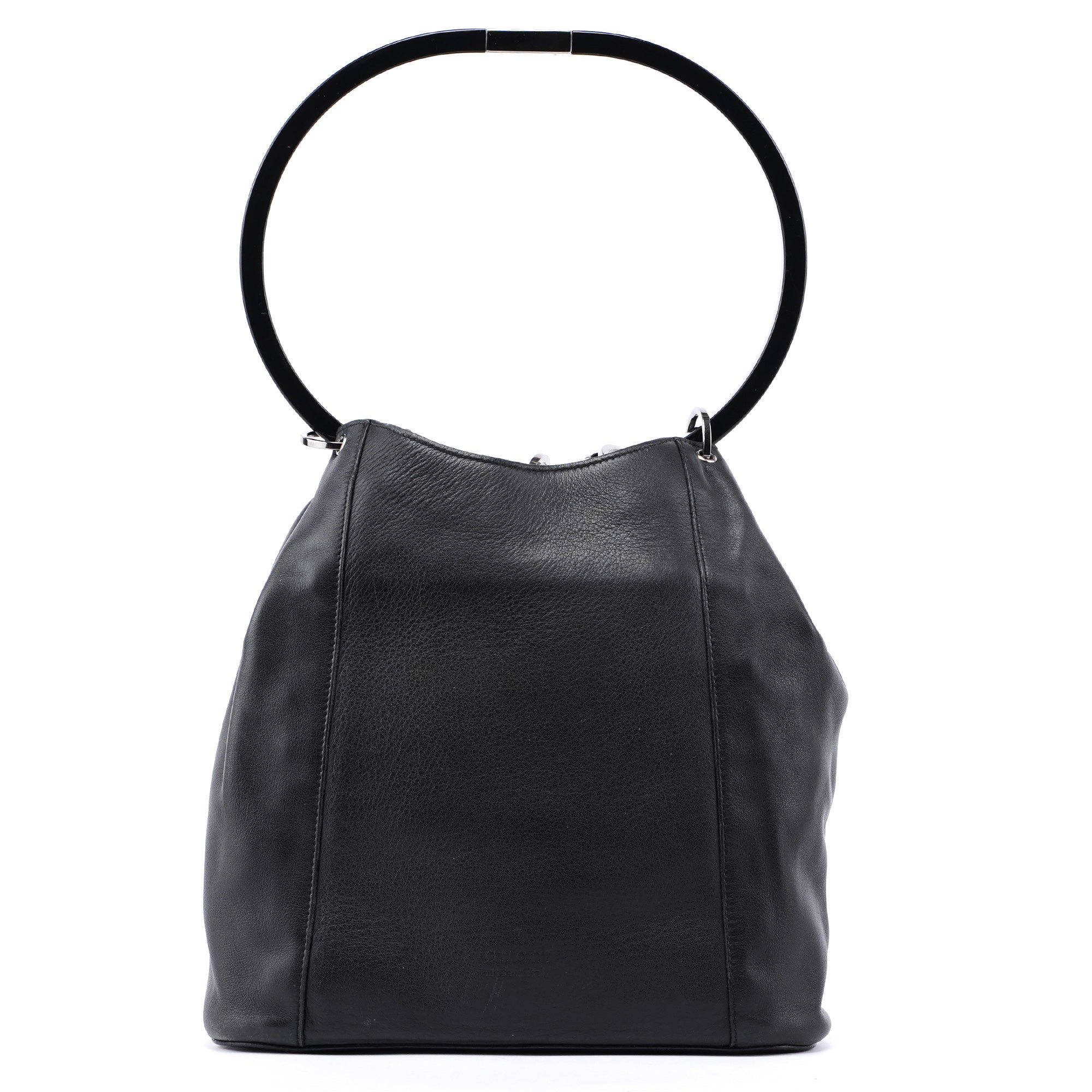 Fall 1999 Black Leather Loop Shoulder Bag