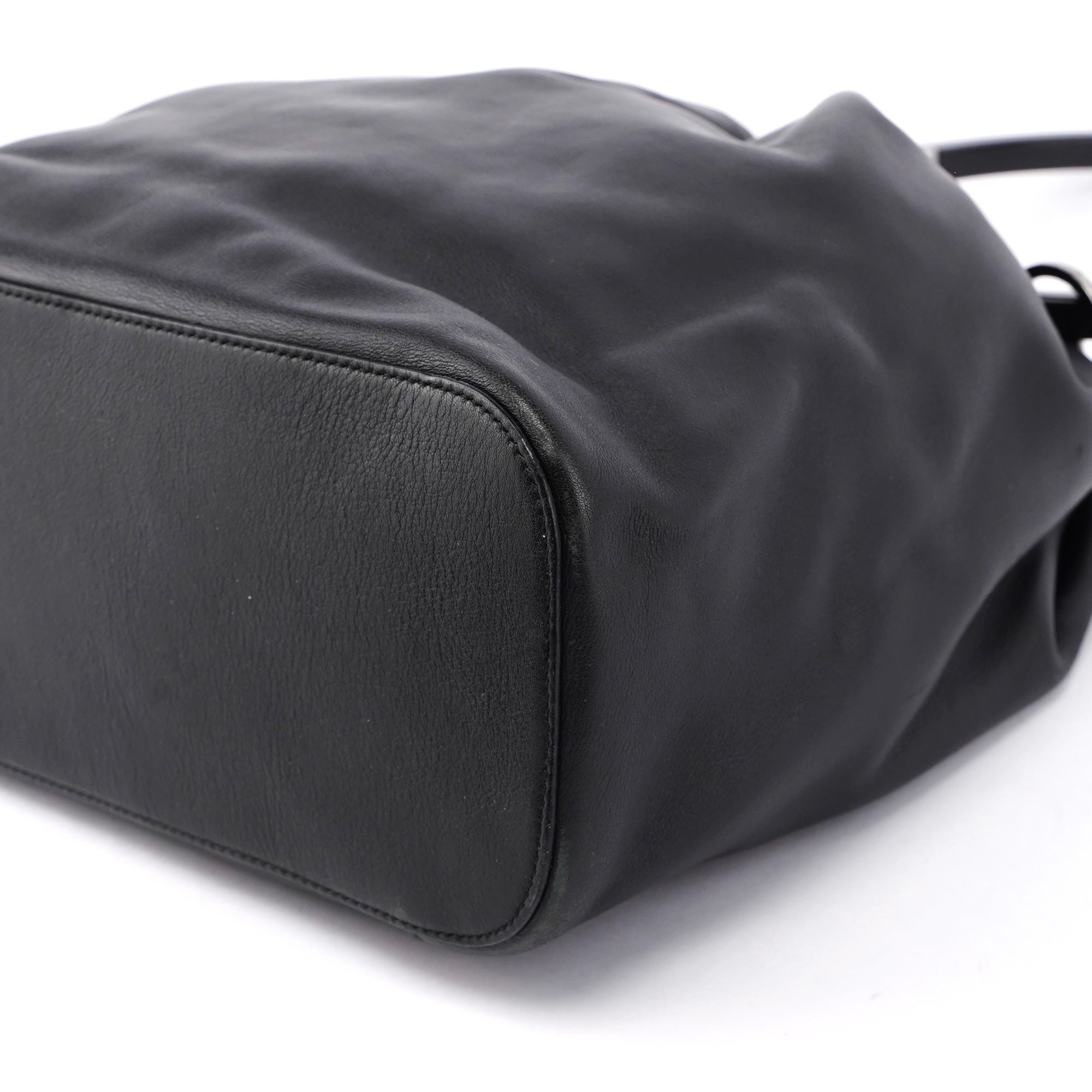 Fall 1999 Black Leather Loop Shoulder Bag