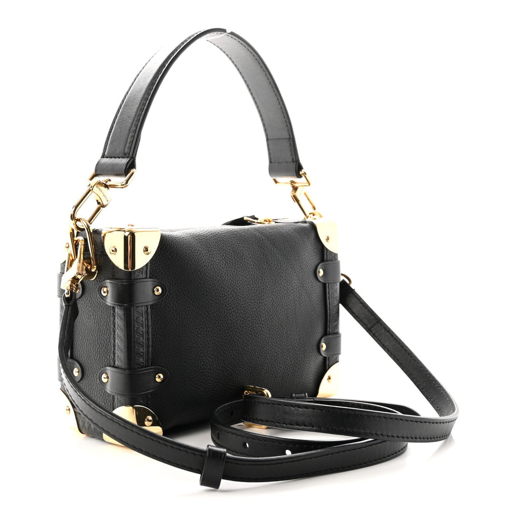 Grained Calfskin Side Trunk PM Black