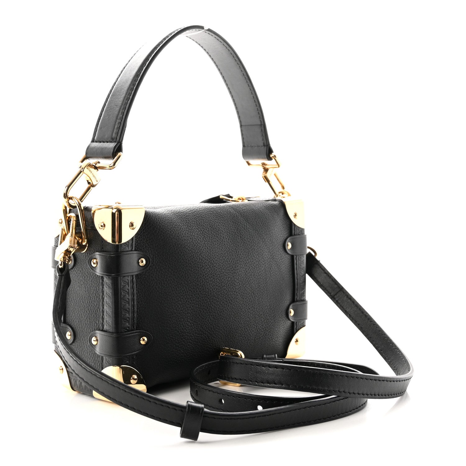 Grained Calfskin Side Trunk PM Black