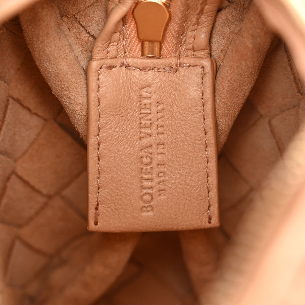 Nappa Intrecciato Mini Loop Camera Bag Almond