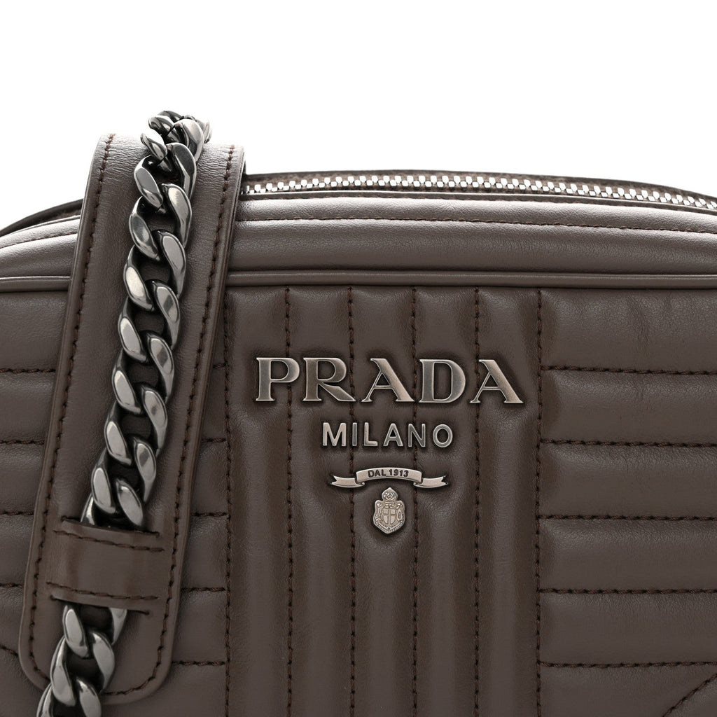 Soft Calfskin Diagramme Camera Bag Bambu