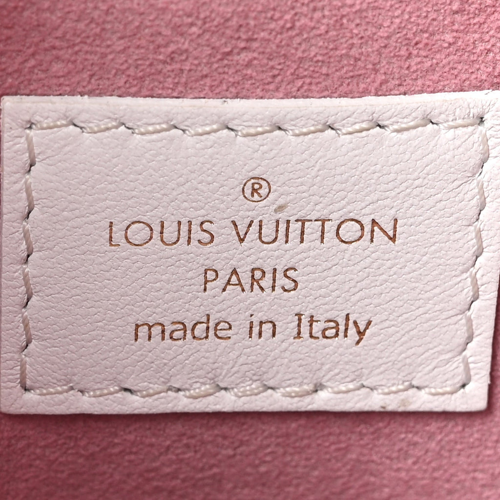 Lambskin Embossed Monogram LV Garden Coussin PM Cream